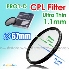 JYC 67mm 超薄環型偏光鏡圓偏振鏡濾鏡 Ultra Thin Circular Polarizer CPL Filter 3mm 邊框 1.1mm 鏡片