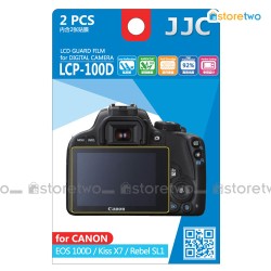 兩套 Canon 100D JJC LCD 液晶屏幕透明保護貼 Screen Guard Protector 連清潔布 LCP-100D