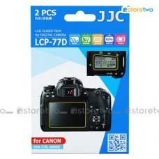 兩套 Canon 77D 9000D JJC LCD 液晶屏幕透明保護貼 Screen Guard Protector 連清潔布 LCP-77D