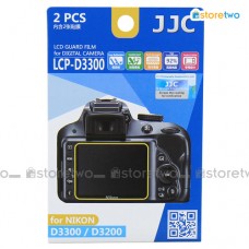 兩套 Nikon D3400 D3300 D3200 JJC LCD 液晶屏幕透明保護貼 Screen Guard Protector 連清潔布 LCP-D3300