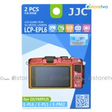 兩套 Olympus E-PL6 E-PL5 E-PM2 JJC LCD 液晶屏幕透明保護貼 Screen Guard Protector 連清潔布 LCP-EPL6