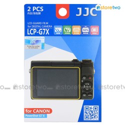 兩套 Canon EOS M100 M50 M6 PowerShot G9 X II G7 X II G5 X G1 X III JJC LCD 液晶屏幕透明保護貼 Screen Guard Protector 連清潔布 LCP-G7X