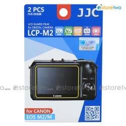 兩套 Canon EOS M2 M JJC LCD 液晶屏幕透明保護貼 Screen Guard Protector 連清潔布 LCP-M2