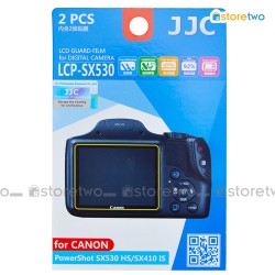 兩套 Canon PowerShot SX530 HS SX410 IS JJC LCD 液晶屏幕透明保護貼 Screen Guard Protector 連清潔布 LCP-SX530