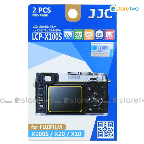 兩套 FUJIFILM X100S X20 X10 JJC LCD 液晶屏幕透明保護貼 Screen Guard Protector 連清潔布 LCP-X100S