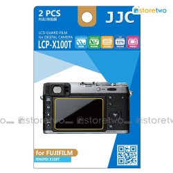 兩套 FUJIFILM X100T X100F X-A2 X-A2 X-M1 JJC LCD 液晶屏幕透明保護貼 Screen Guard Protector 連清潔布 LCP-X100T