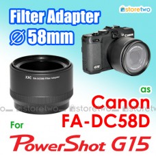 Canon FA-DC58D - JJC G16 G15 連動濾鏡轉接筒轉接環 可伸縮無黑角 58mm