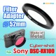 Sony 金屬 Kiwifotos 濾鏡轉接環 Cyber-shot DSC-RX100 V 52mm Metal Filter Adapter 配 CPL UV ND DC