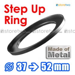 Kiwifotos Step Up Ring 轉接環 37mm-52mm 全金屬製 Step Ring 37-52mm 37mm 至 52mm 細轉大 濾鏡 filter CPL UV ND