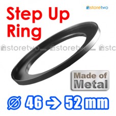 Kiwifotos Step Up Ring 轉接環 46mm-52mm 全金屬製 Step Ring 46-52mm 46mm 至 52mm 細轉大 濾鏡 filter CPL UV ND