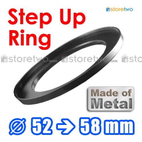 Kiwifotos Step Up Ring 轉接環 52mm-58mm 全金屬製 Step Ring 52-58mm 52mm 至 58mm 細轉大 濾鏡 filter CPL UV ND