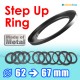 Kiwifotos Step Up Ring 轉接環 62mm-67mm 全金屬製 Step Ring 62-67mm 62mm 至 67mm 細轉大 濾鏡 filter CPL UV ND