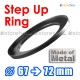 Kiwifotos Step Up Ring 轉接環 67mm-72mm 全金屬製 Step Ring 67-72mm 67mm 至 72mm 細轉大 濾鏡 filter CPL UV ND