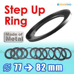 Kiwifotos Step Up Ring 轉接環 77mm-82mm 全金屬製 Step Ring 77-82mm 77mm 至 82mm 細轉大 濾鏡 filter CPL UV ND