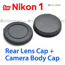 JJC Nikon 1 相機機身蓋 鏡頭後蓋 Body Cap Rear Lens Cap Cover 1 V1 J1 J2