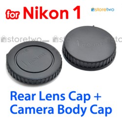 JJC Nikon 1 相機機身蓋 鏡頭後蓋 Body Cap Rear Lens Cap Cover 1 V1 J1 J2