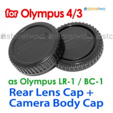 Olympus LR-1 BC-1 - JJC 4/3 E-System 相機機身蓋 鏡頭後蓋 Body Cap Rear Lens Cap Cover E-620 E-520 E3