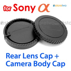 Sony ALC-R55 ALC-B55 - JJC Alpha 相機機身蓋 鏡頭後蓋 一套兩件 Body Cap Rear Lens Cap Cover DSLR A550 A500 A380 A230 A350