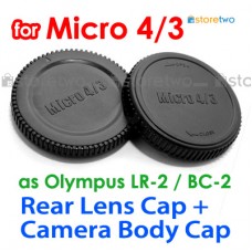 Olympus LR-2 BC-2 - JJC Micro 4/3 Four Thirds 相機機身蓋 鏡頭後蓋 Body Cap Rear Lens Cap Cover E-PL3 E-PL2 E-PL1 E-P2 E-P1 GF2 GF1 EPL2 EPL1