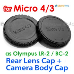 Olympus LR-2 BC-2 - JJC Micro 4/3 Four Thirds 相機機身蓋 鏡頭後蓋 Body Cap Rear Lens Cap Cover E-PL3 E-PL2 E-PL1 E-P2 E-P1 GF2 GF1 EPL2 EPL1
