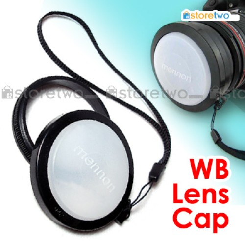 Mennon 白平衡鏡頭蓋連手腕帶 取代灰卡白卡 WB White Balance Filter Lens Cap