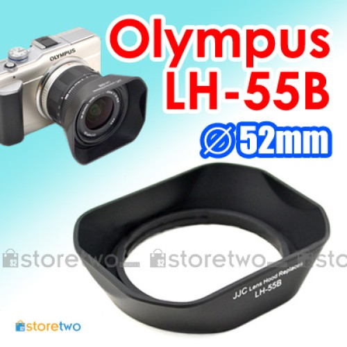 Olympus LH-55B - JJC 長方型遮光罩 M.Zuiko Digital ED 9-18mm 12-50mm EZ 鏡頭 EPL2 EPL3 EP3 52mm Lens Hood