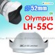 Olympus LH-55C 銀色 - JJC 蓮花型遮光罩 M.Zuiko Digital 12-50mm EZ 鏡頭 EPL2 EPL3 EP3 52mm Lens Hood