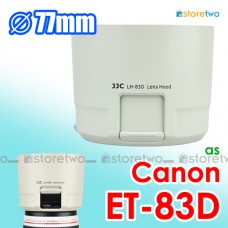 Canon ET-83D 白色 - JJC 遮光罩 EF 100-400mm f/4.5-5.6L IS II USM 鏡頭 77mm Lens Hood