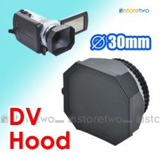 JJC 30mm DV 數碼攝錄機四方遮光罩 連鏡頭蓋及繫繩 Camcorder Lens Hood LEGRIA Sony