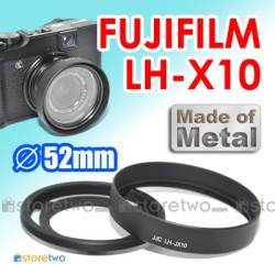 FUJIFILM LH-X10 - JJC 金屬遮光罩 FinePix X30 X20 X10 Lens Hood 連 52mm 轉接環 Fuji X-10