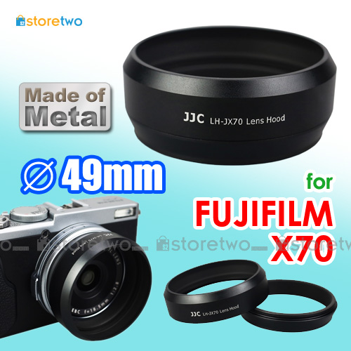 FUJIFILM LH-X70 - JJC 金屬遮光罩 X70 Lens Hood 連 49mm 轉接環 Fuji