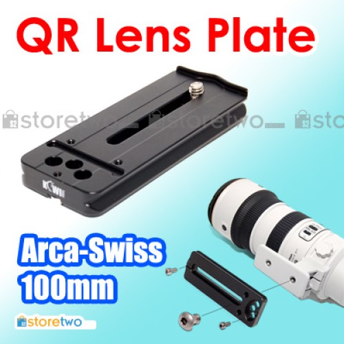 Kiwifotos 100mm 長鏡頭快拆板 Arca-Swiss Type Quick Release Lens Plate