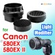 Canon 外置閃燈 JJC 聚光罩束光筒適用於 Speedlite 580EX II Nissin Di622 Flash Honeycomb Grid Light Modifier