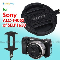 Sony ALC-F405S SELP1650 16-50mm 鏡頭蓋貼連繫繩 黑色Nappa皮革 日本DAITAC膠貼 JJC Lens Cap Keeper
