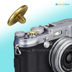 金色相機快門按鈕 銅制凸面 10mm Shutter Release Button