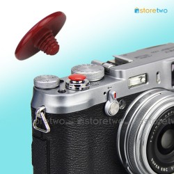 深紅色相機快門按鈕 銅制凸面 10mm Shutter Release Button