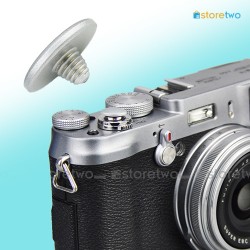 銀色相機快門按鈕 銅制凸面 10mm Shutter Release Button