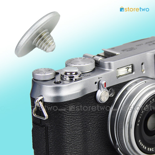 銀色相機快門按鈕 銅制凸面 10mm Shutter Release Button