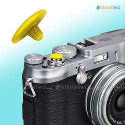 黃色相機快門按鈕 銅制凸面 10mm Shutter Release Button