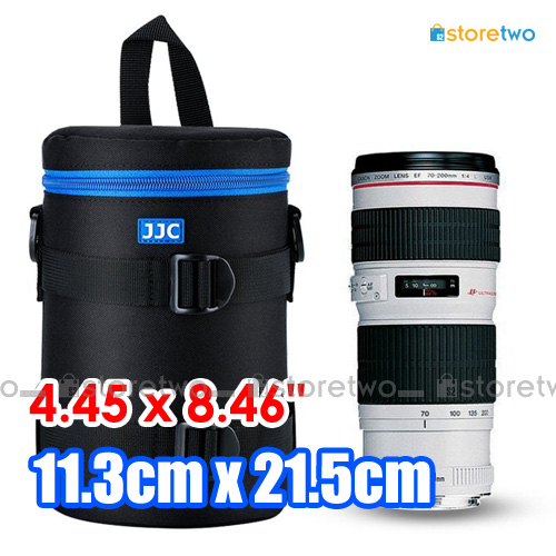 JJC DLP-5II 113x215mm 防水鏡頭保護袋 (送肩帶) 防水防撞防刮花  雙拉鍊 掛鎖環 可掛腰帶或肩帶