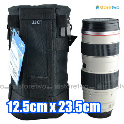 JJC DLP-6II 11.3x24cm 防水鏡頭保護袋 (送肩帶) 防水防撞防刮花  雙拉鍊 掛鎖環 可掛腰帶或肩帶