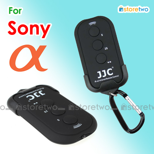 JJC Sony 紅外線無線遙控相機快門 A550 A99 A57 A33 NEX-5 NEX-5N NEX-7 wireless infrared remote 附爬山扣底托