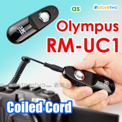 Olympus RM-UC1 - JJC 快門線 PEN-F OM-D E-M10 E-M1 E-M5 III XZ-2 XZ-1 XZ1 E-PM2 E-PL8 E-PL7 E-PL5 E-P5 E-P3 E-PL6 E-P2 E-P1 E-520 EP1 EP2 EP3 Remote Wire Shutter Cord Coiled 彈簧線 90cm