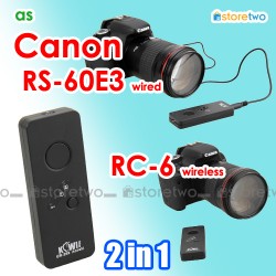 2合1 Canon RC-6 RS-60E3 JJC 紅外線無線遙控有線電子快門 90D 77D 1300D 800D 760D 200D G16 G1 X Mark III G5 X 5D3 M6 II M5 infrared wireless wired remote