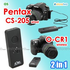 2合1 Pentax O-RC1 CS-205 JJC 紅外線無線遙控有線電子快門 Q7 K-1 II K-70 MX-1 infrared wireless wired remote